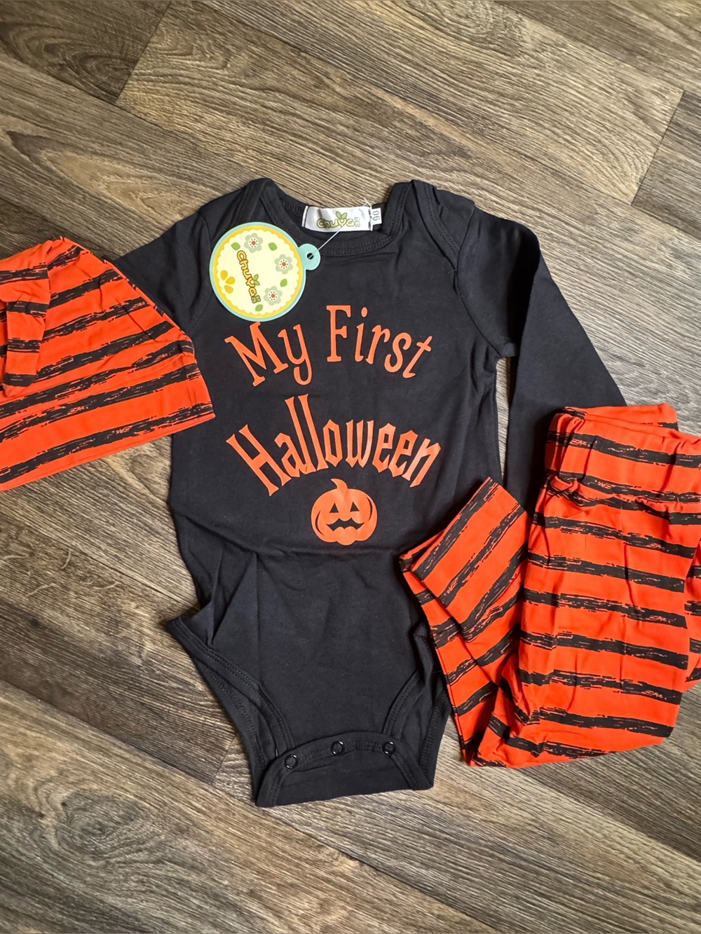 Black and Orange "My First Halloween" Outfit